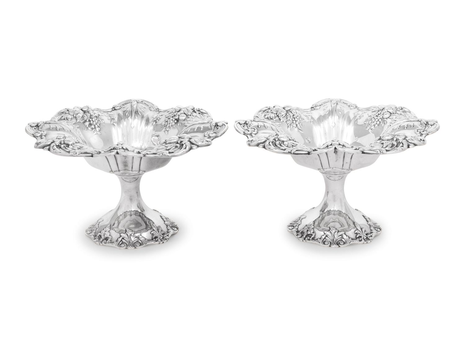 A Pair of Reed & Barton Francis I Silver Compotes