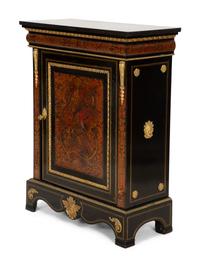 A Napoleon III Gilt Bronze Mounted Boulle Marquetry Slate-Top Cabinet