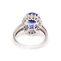 TANZANITE AND DIAMOND RING