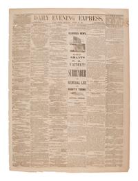 [CIVIL WAR] Daily Evening Express . 10 April 1865. Feat. breaking news headlines of Lee's surrender.