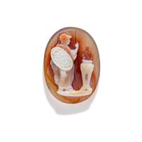 A Neoclassical Sardonyx Cameo with Athena Parthenos and the Eternal Flame