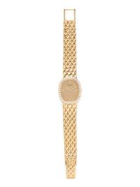 PATEK PHILIPPE, 18K YELLOW GOLD AND DIAMOND WATCH