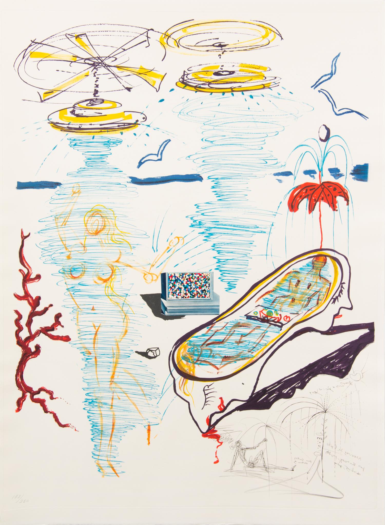 Salvador Dali, (Spanish, 1904-1989), Imaginations and Objects of the Future (suite of 10 with box and text), 1975