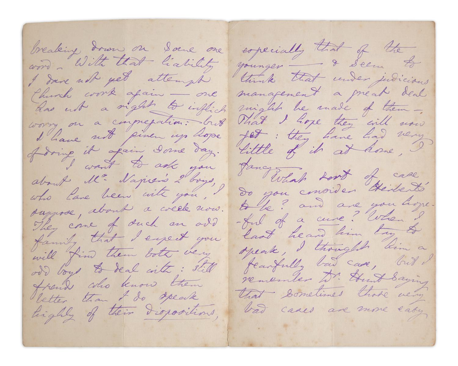 Carroll, Lewis (Charles Lutwidge Dodgson). Autograph Letter, signed