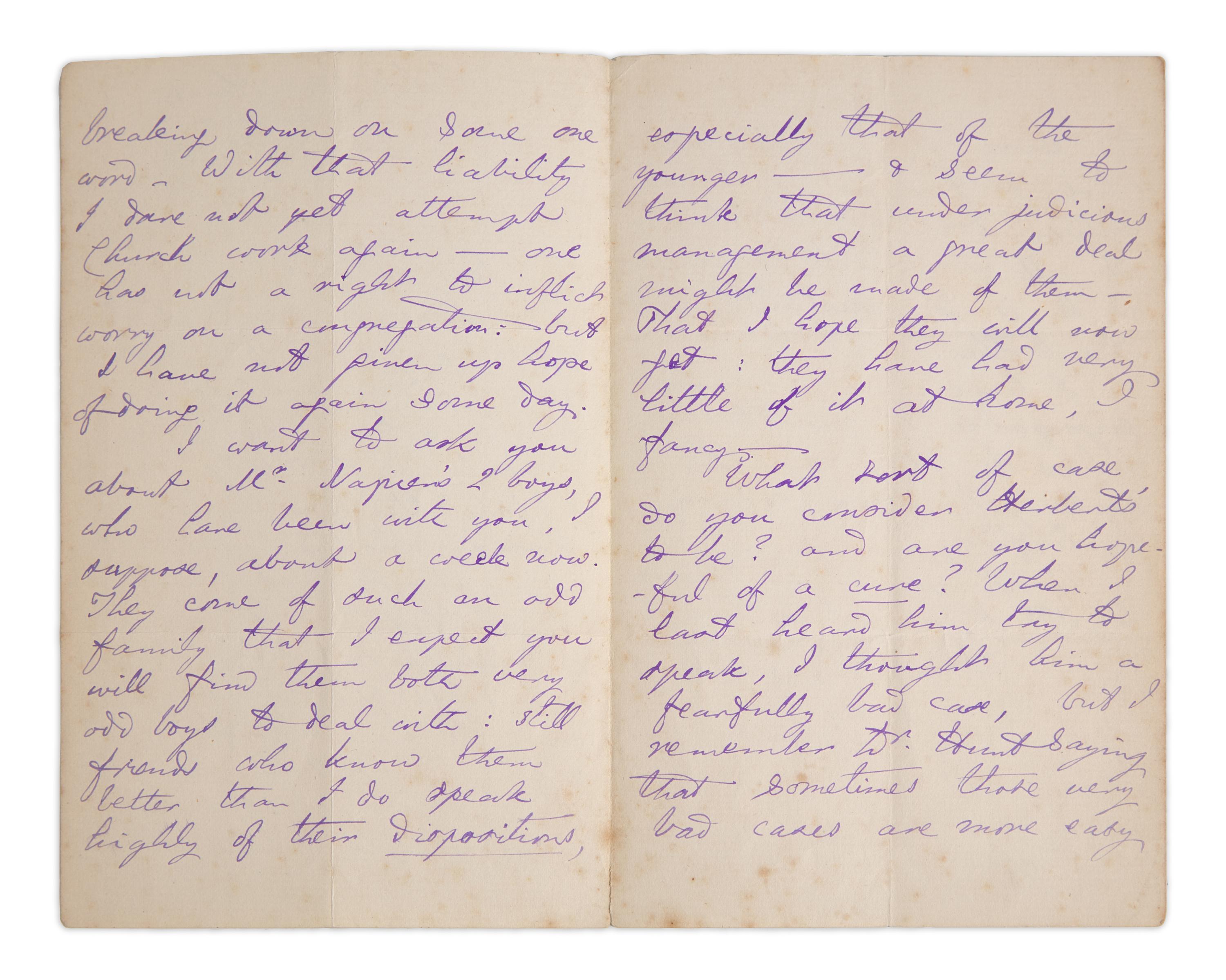 Carroll, Lewis (Charles Lutwidge Dodgson). Autograph Letter, signed