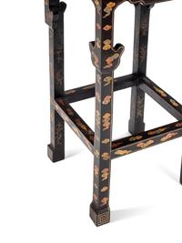 A Pair of Chinese Export Lacquer Pedestals