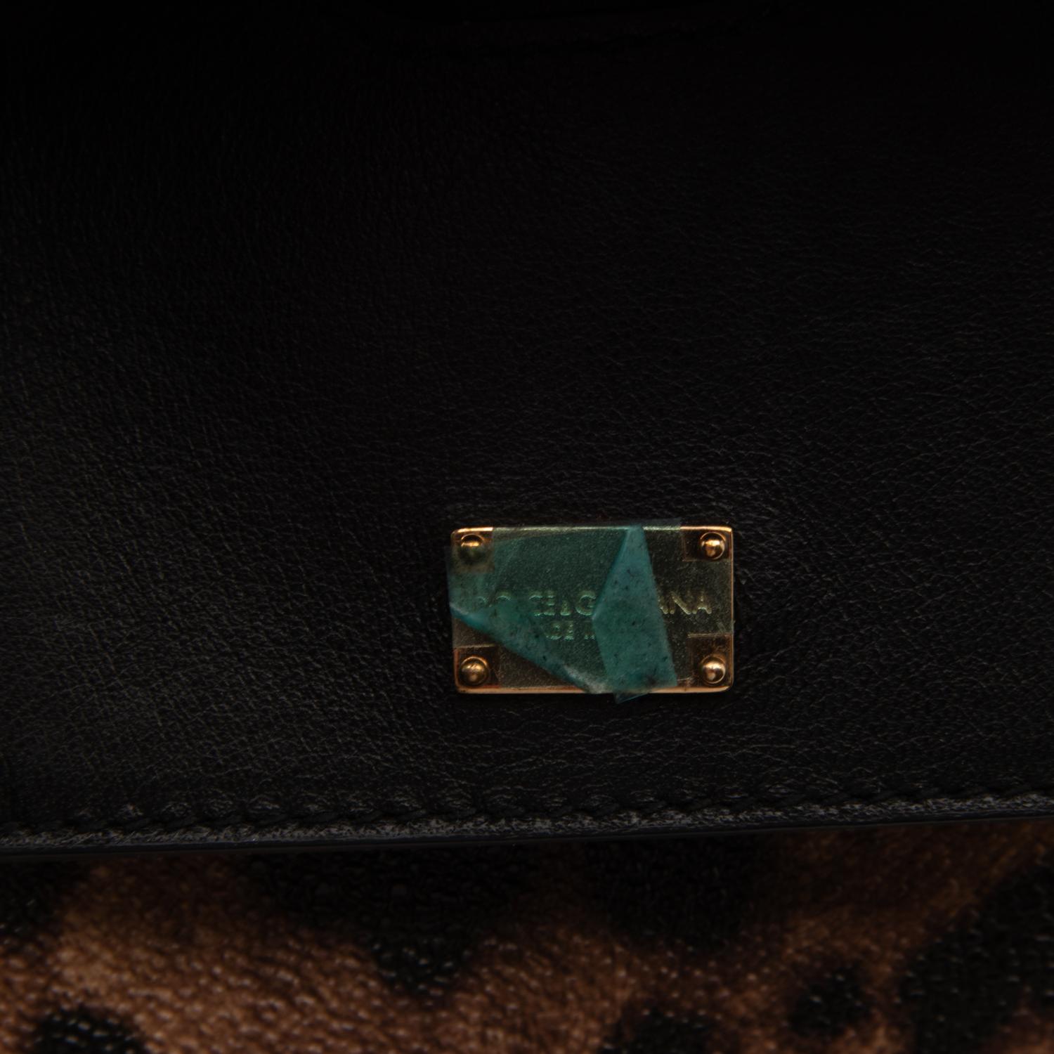 DOLCE & GABBANA, CHEETAH-PRINT LEATHER BAG