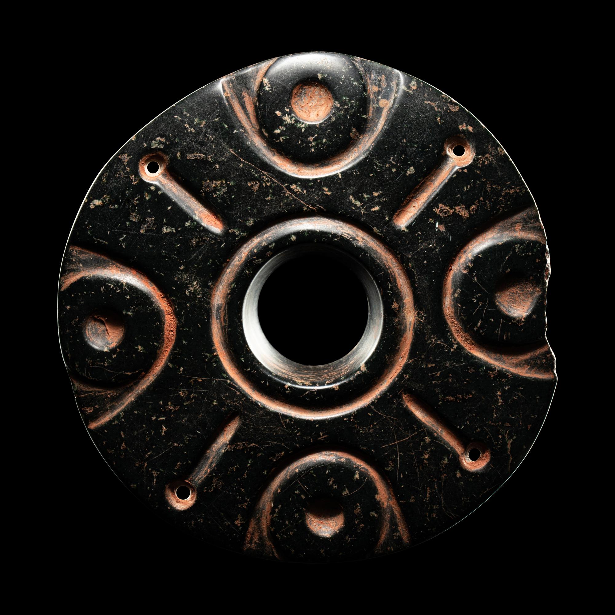 Two Maya Jade Earspools