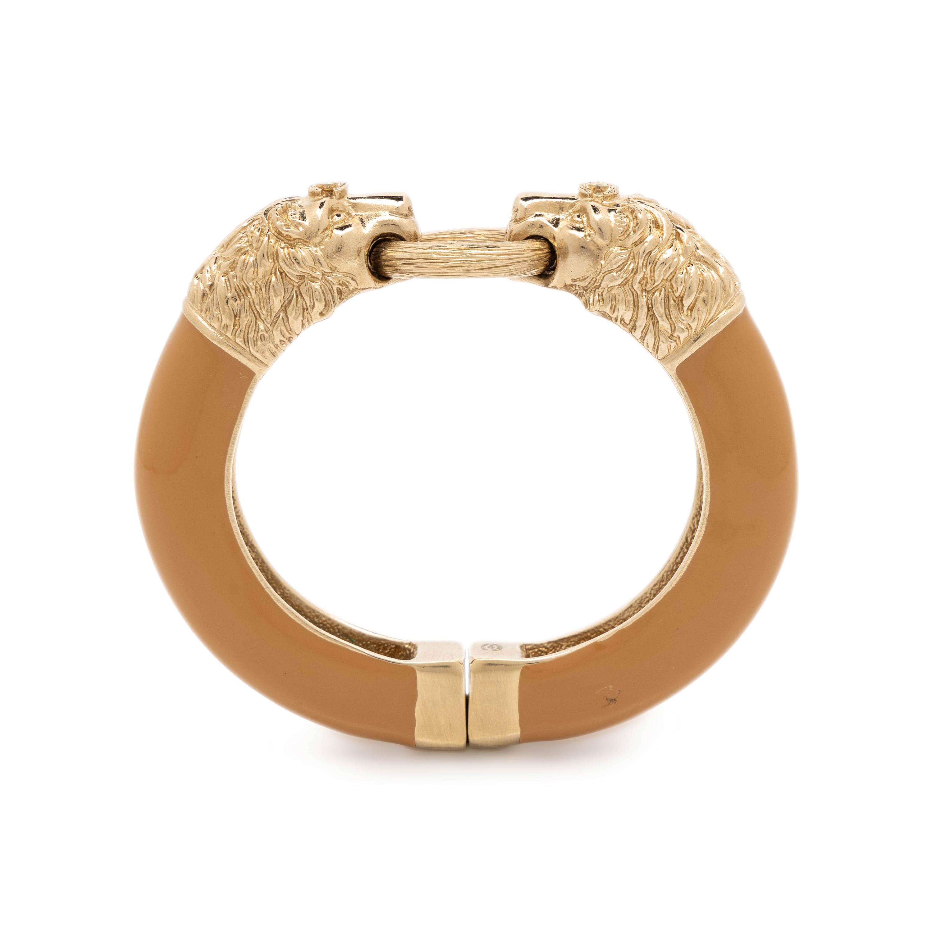 Chanel, Double Lion's Head Cuff Bracelet