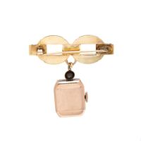 RETRO, BICOLOR GOLD LAPEL WATCH PIN