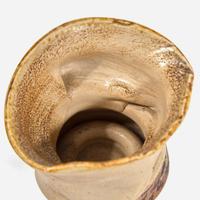 Martin Brothers (English, active 1873-1914) Crumpled Vase with Inscription, Martin Brothers, UK, 1884