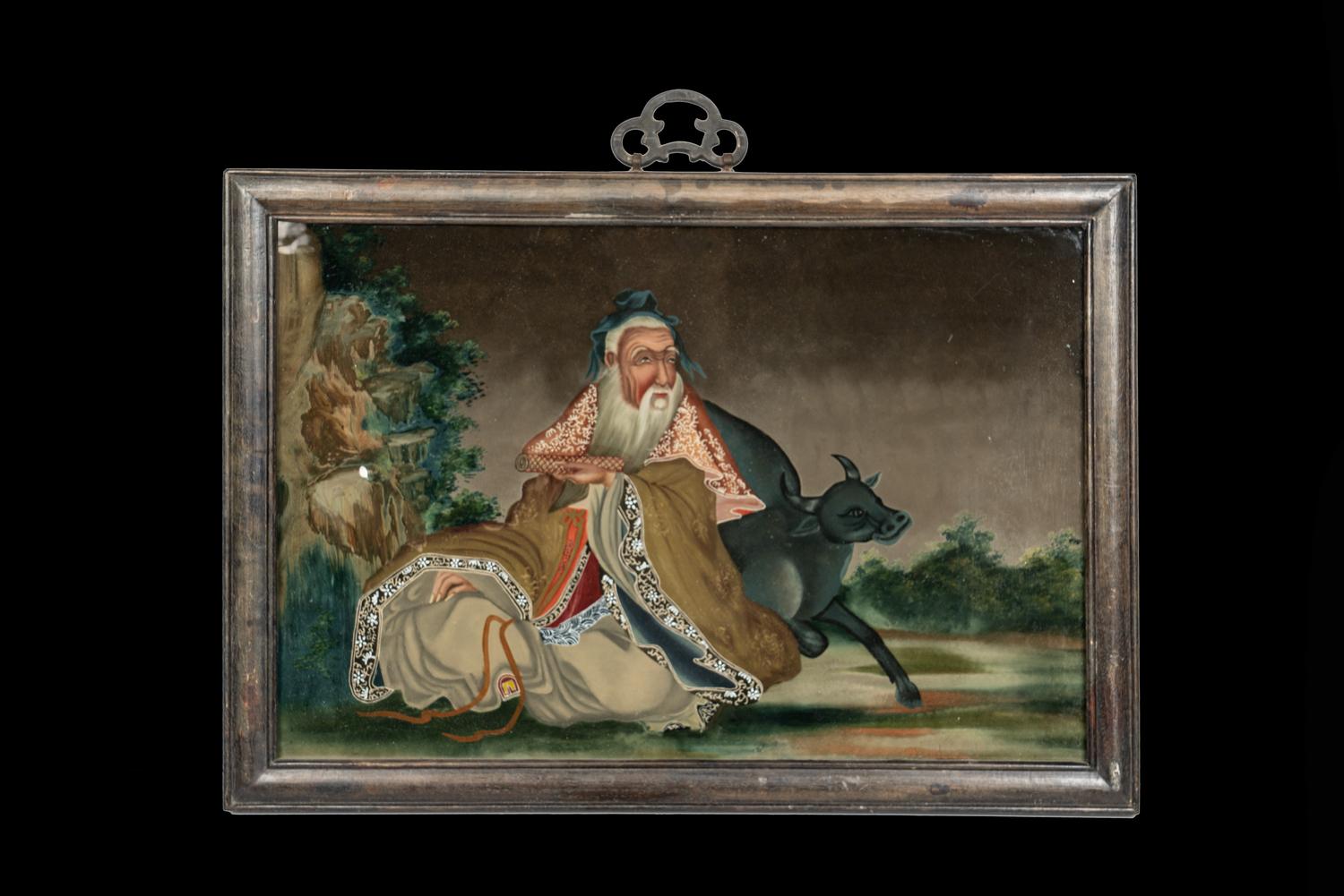 Six Chinese Reverse Glass Paintings
