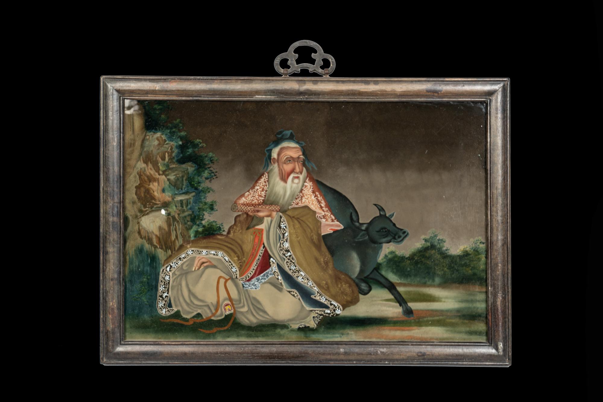 Six Chinese Reverse Glass Paintings