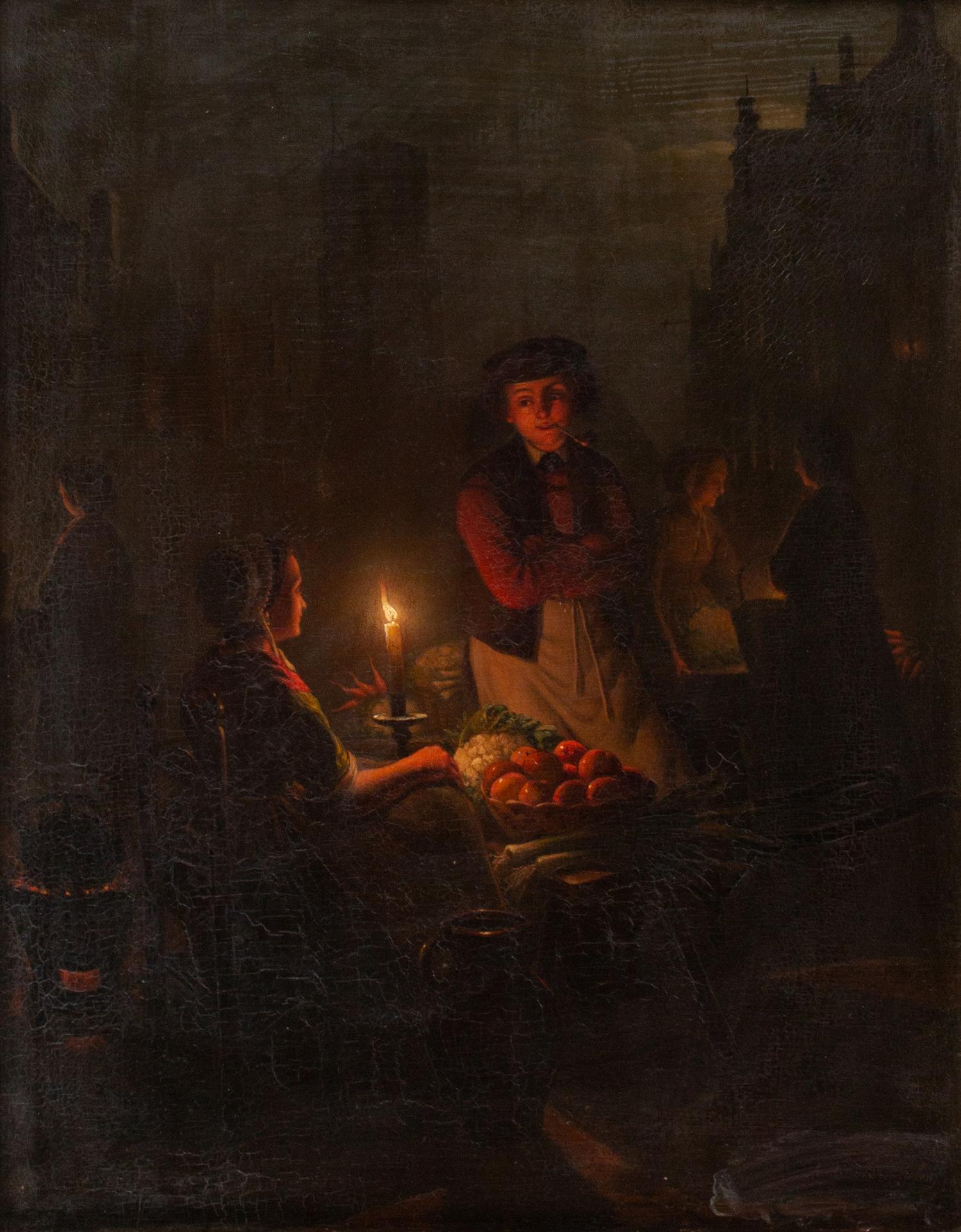 Nocturnal Market Scene