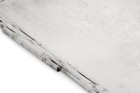 A Large Silver-Plate Faux Bamboo Tray