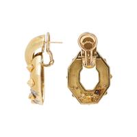 YELLOW GOLD AND DIAMOND EARRINGS