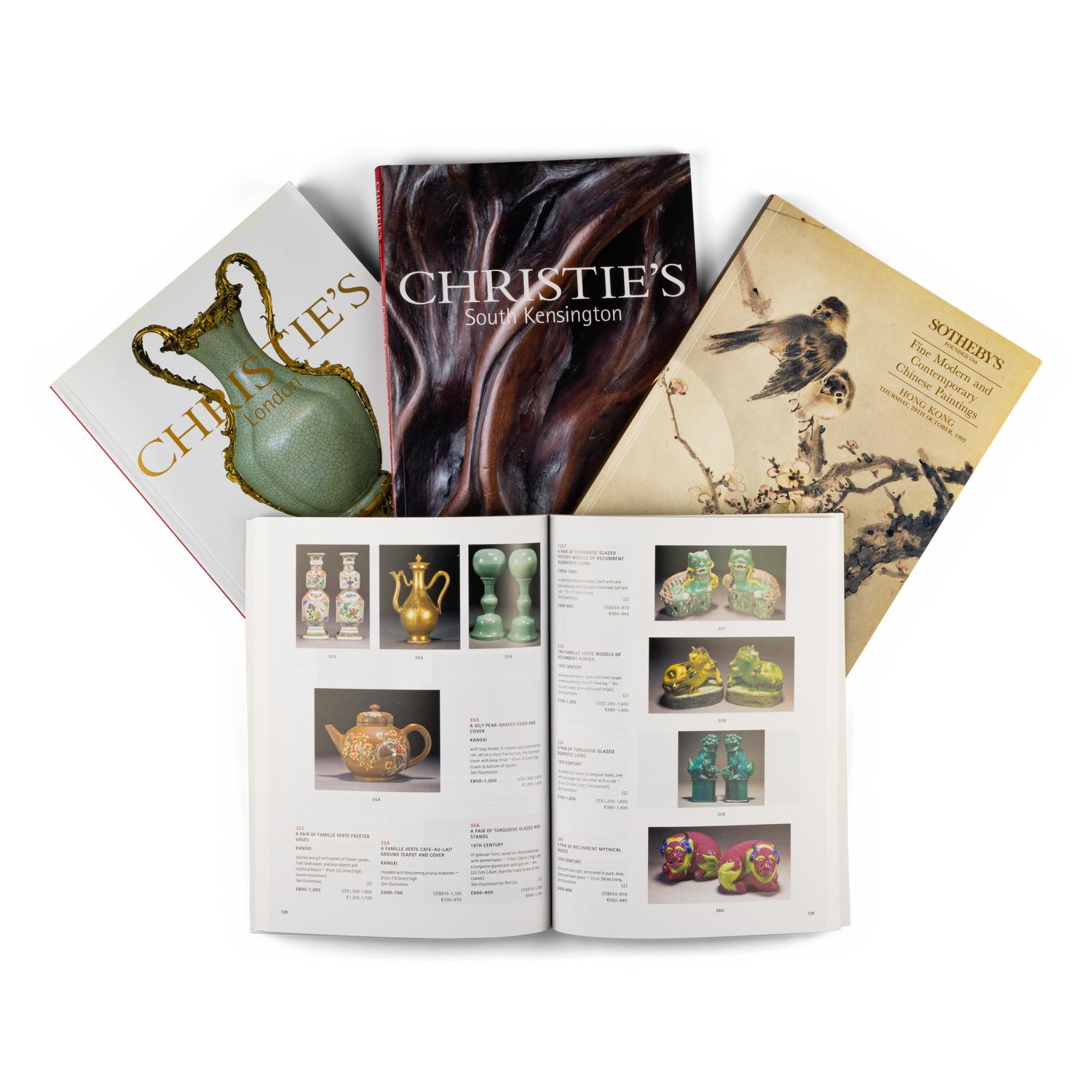 [CHINESE CERAMICS & WORKS OF ART] a group of auction catalogues about Chinese Ceramics and Works of Art 中國瓷器及玉器拍賣圖錄 86冊