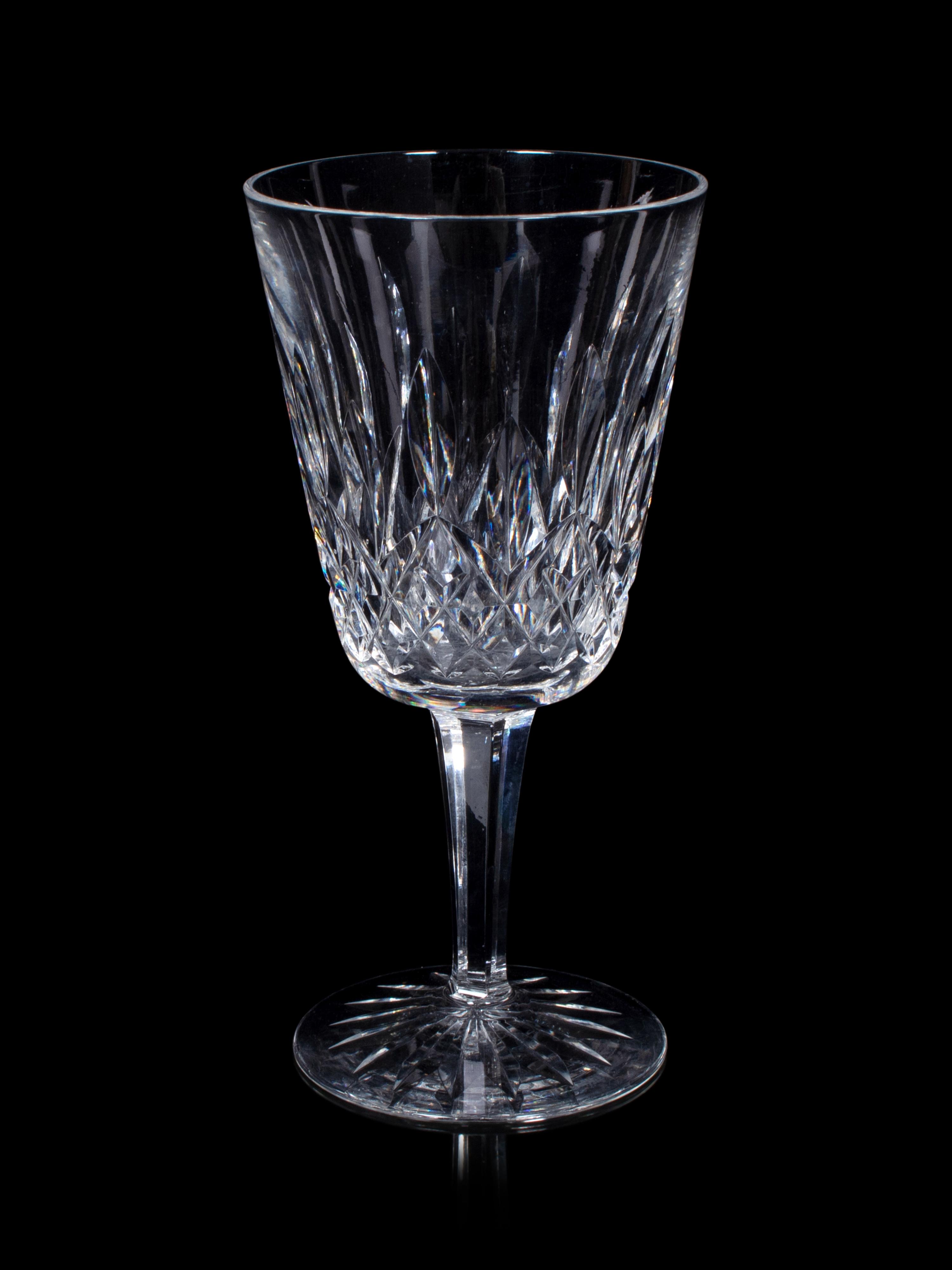 A Waterford Lismore Cut Glass Stemware Service