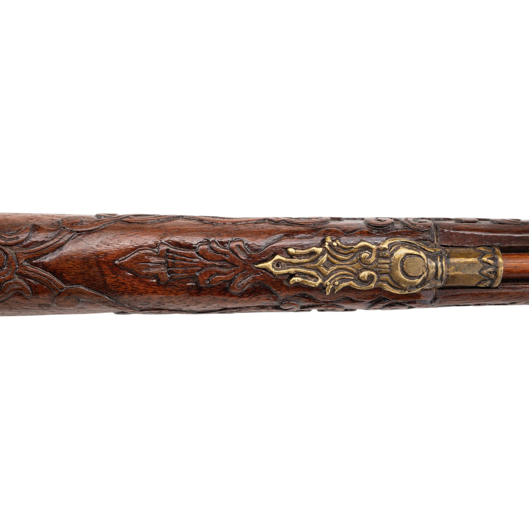 Contemporary Flintlock Jaeger Rifle in the Style of Johann Gratzl