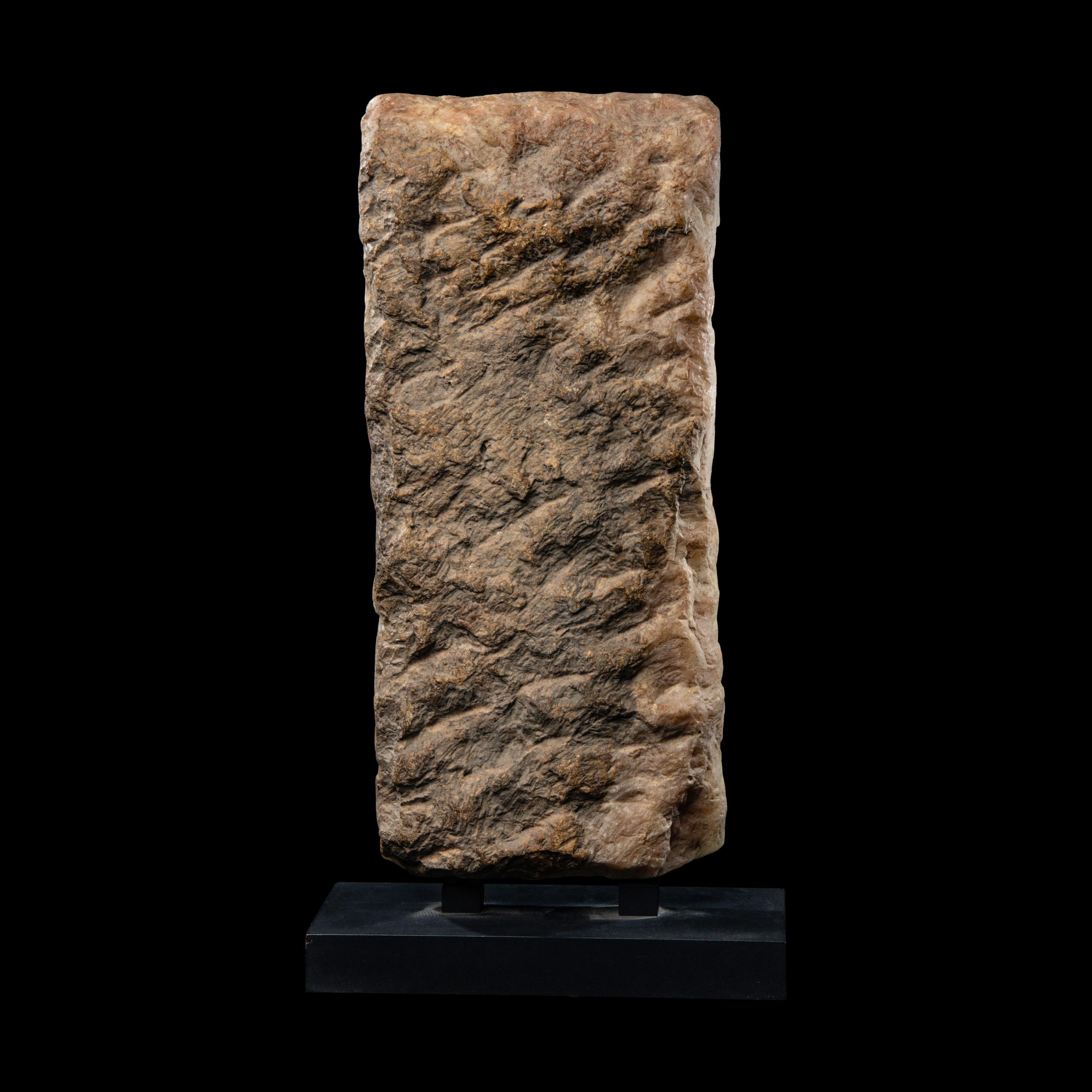 A South Arabian Alabaster Anthropomorphic Stele