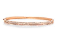 A Rose Gold and Diamond Bangle Bracelet,