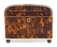 An English Tortoiseshell Tea Caddy