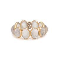 MOONSTONE AND DIAMOND RING