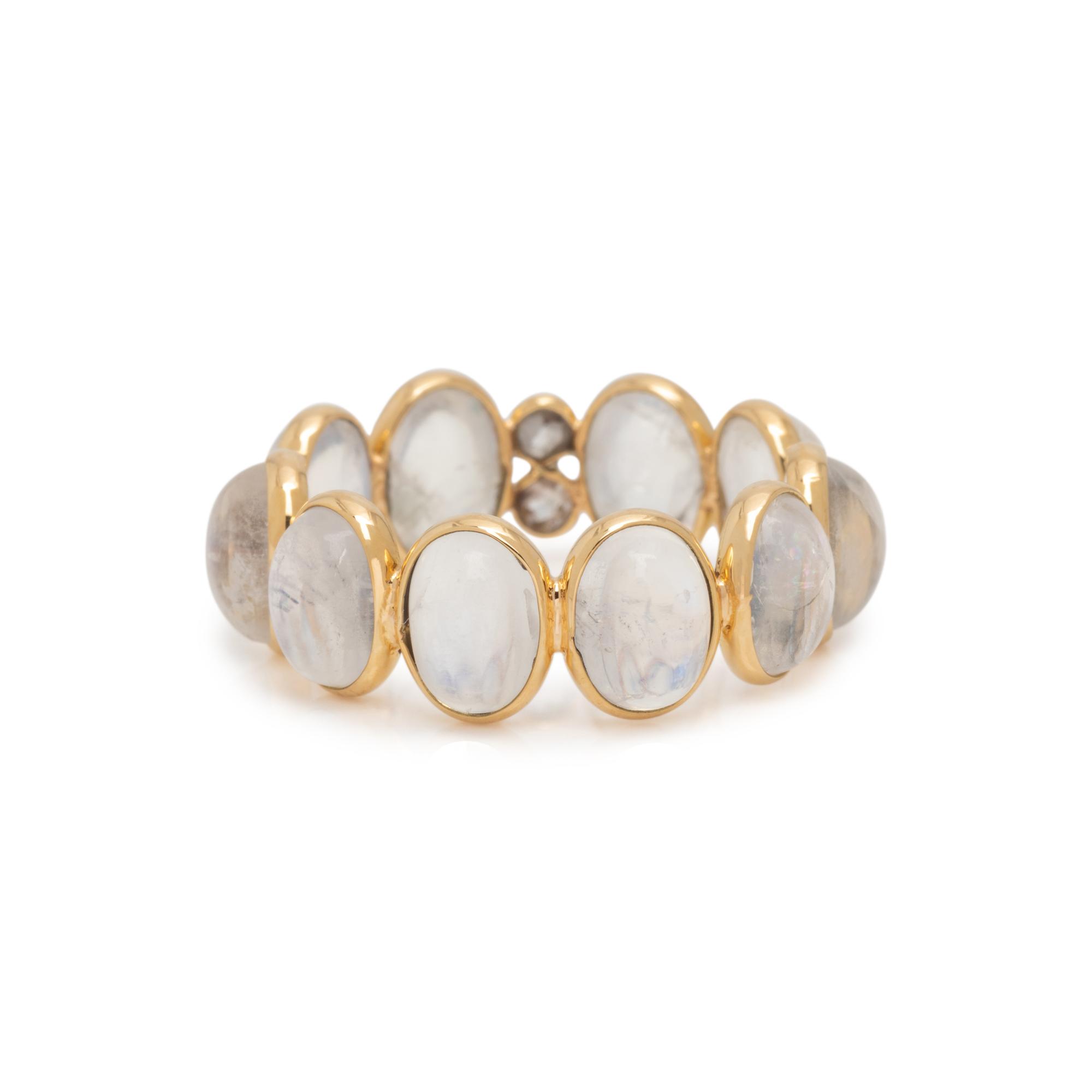 MOONSTONE AND DIAMOND RING
