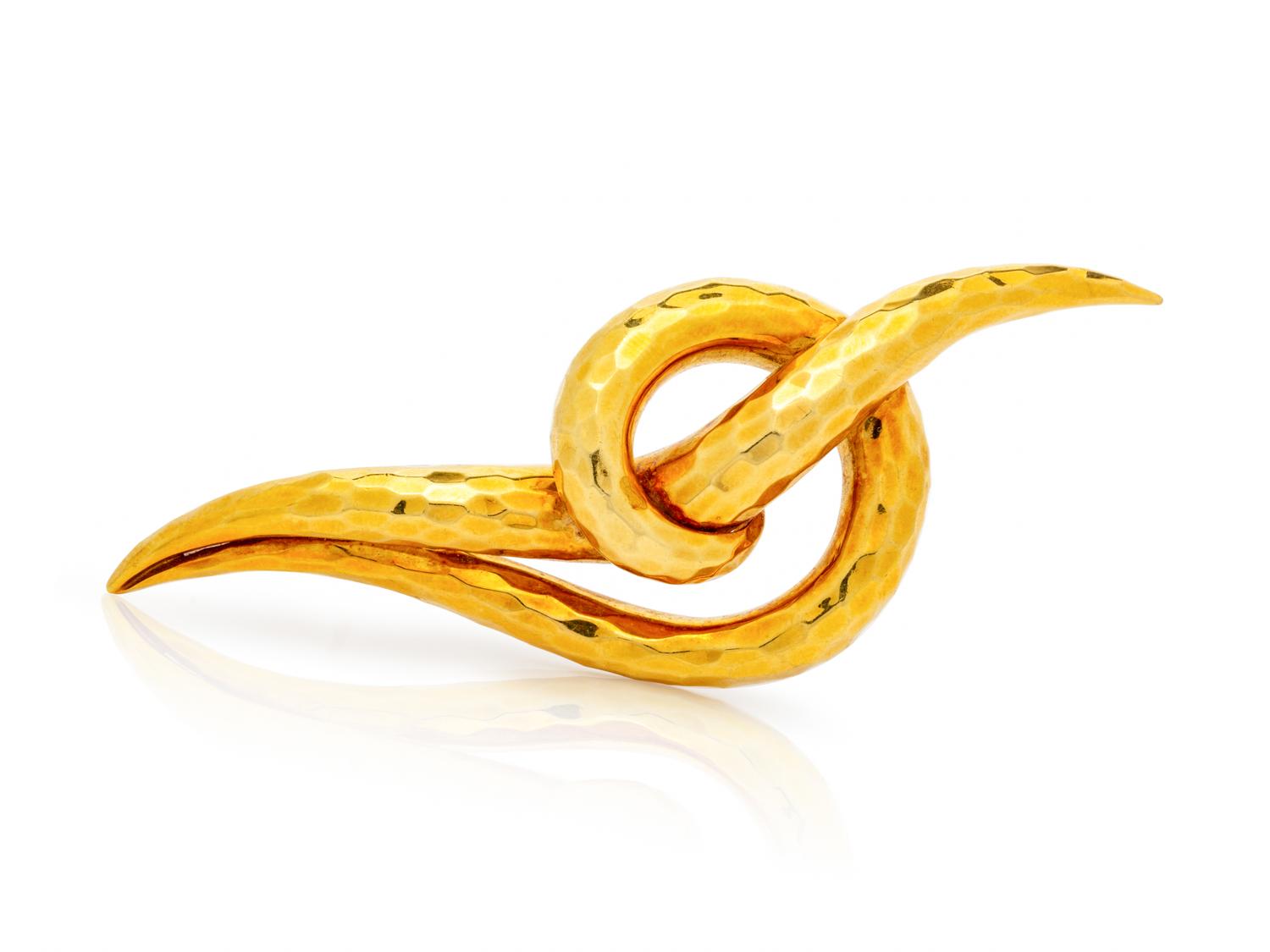 An 18 Karat Yellow Gold Brooch, Dunay,