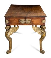 An Empire Gilt Bronze Mounted Mahogany Bureau Plat