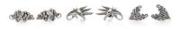 A Collection of Sterling Silver Earclips, Danecraft, 11.20 dwts.