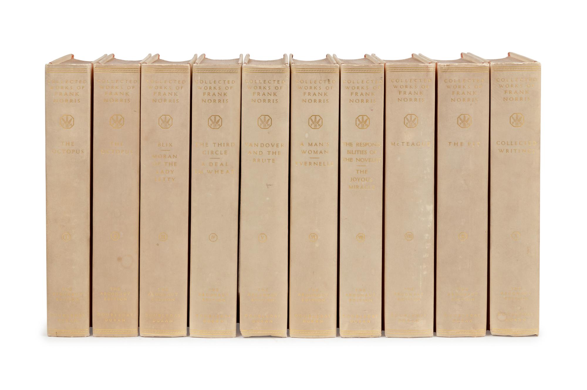 NORRIS, Frank (1870-1902). Works . Garden City, NY: Doubleday, Doran & Company, 1928.
