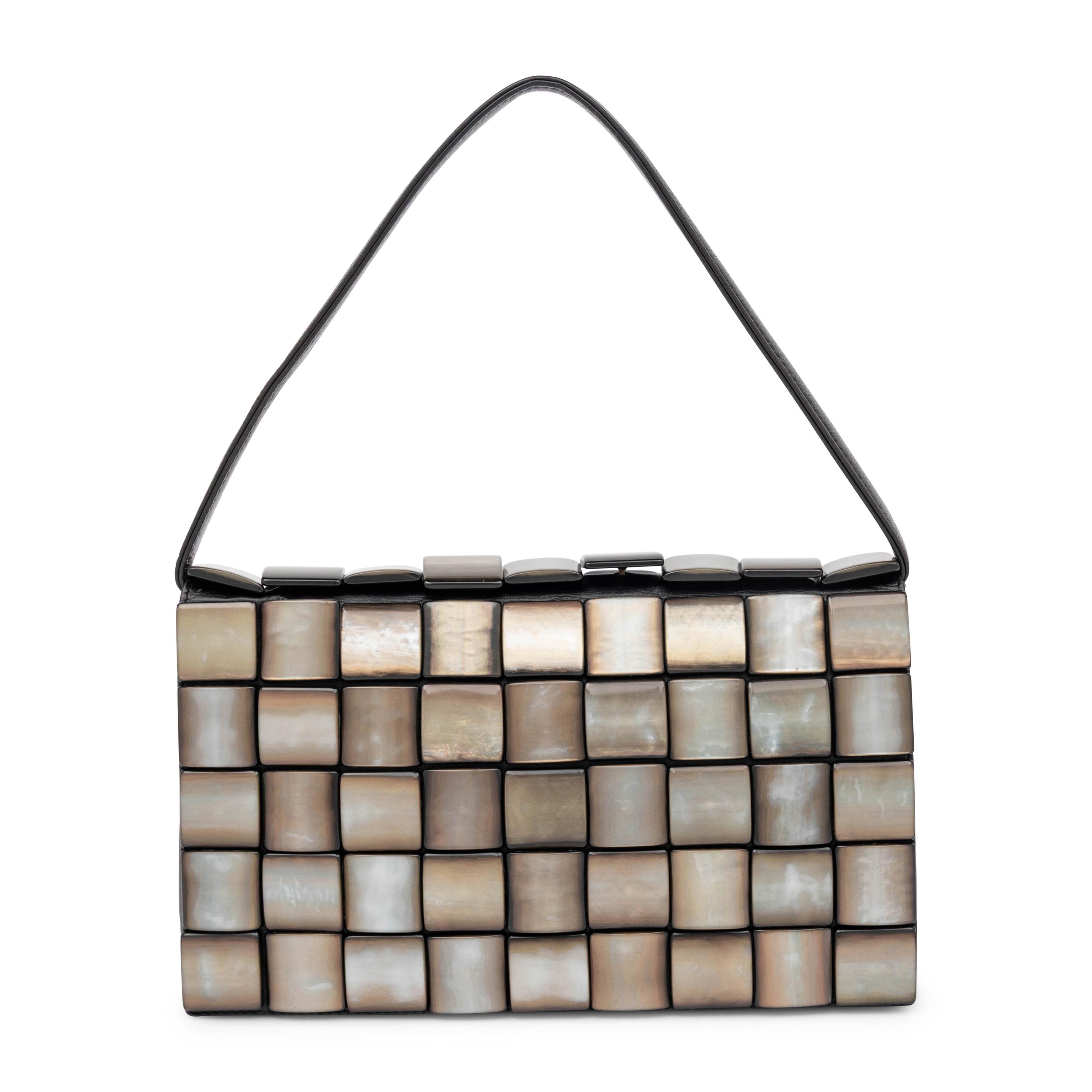 Bottega Veneta, Mother-of-Pearl Embellished Flap Bag