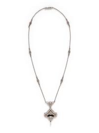 ART DECO, DIAMOND AND ONYX NECKLACE
