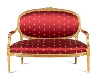 A Louis XVI Style Five-Piece Salon Suite