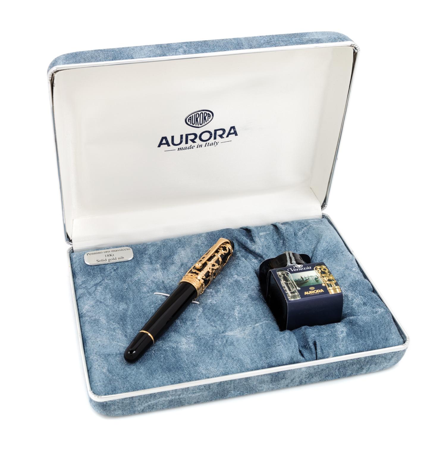 An Aurora Venezia Special Edition Fountain Pen and Ink Set