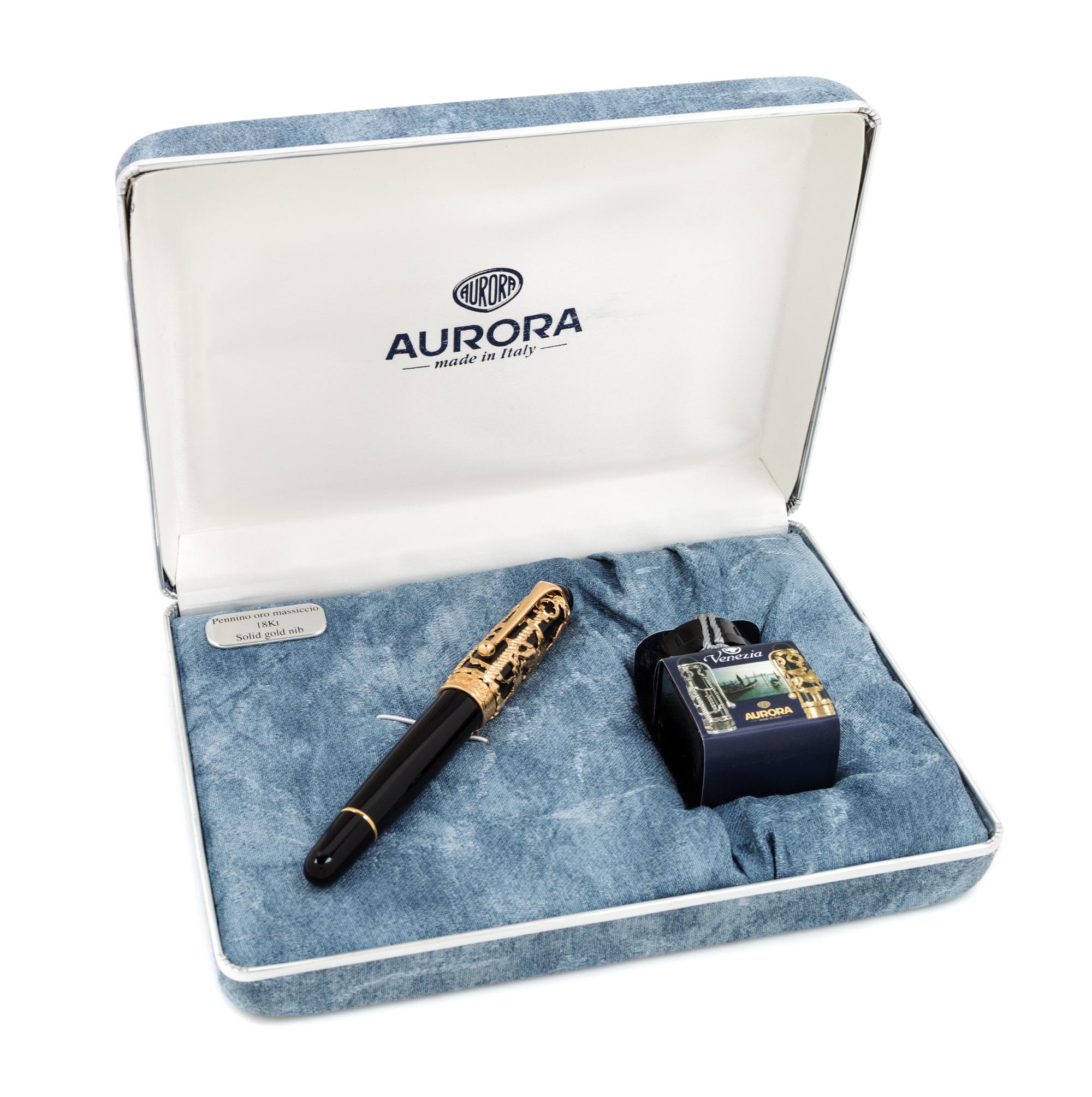 An Aurora Venezia Special Edition Fountain Pen and Ink Set
