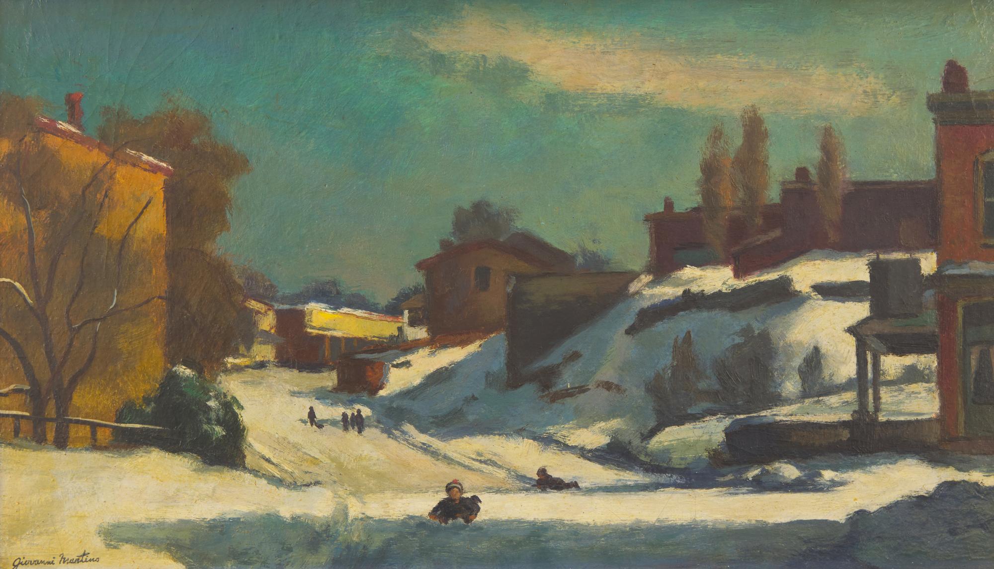 Study for Hilly Street ; with Philadelphia Streetscape (A Double-Sided Work)