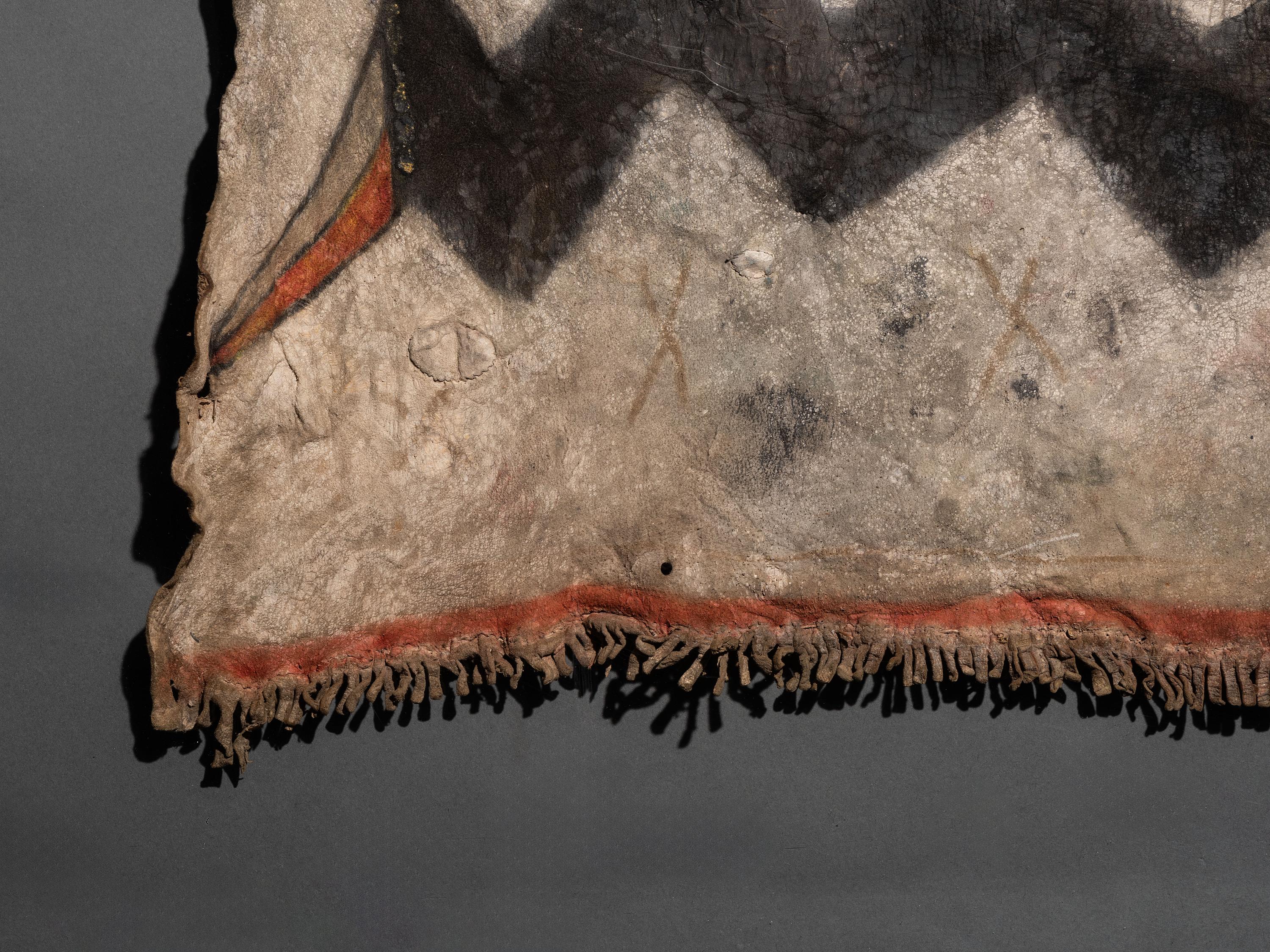 Pueblo Painted Deer Hide Dance Kilt