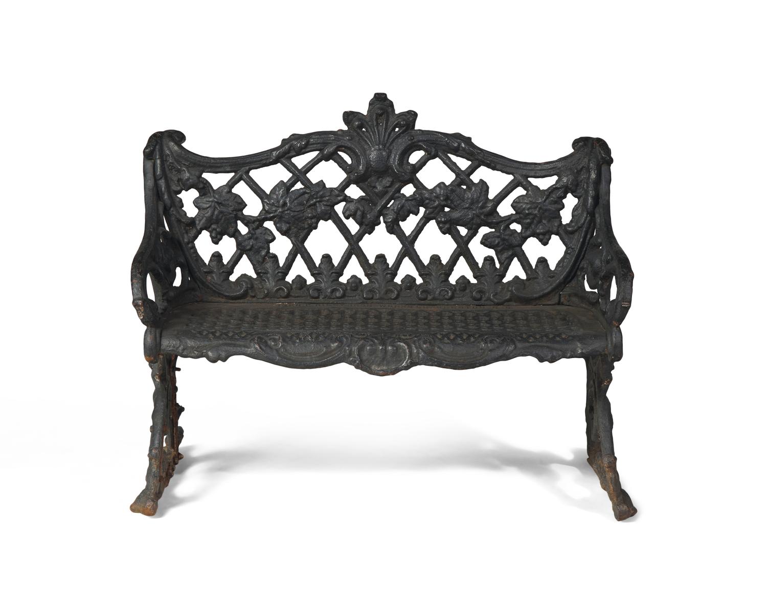 A Cast Iron Garden Bench