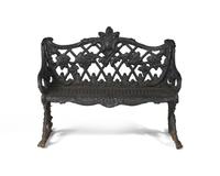 A Cast Iron Garden Bench
