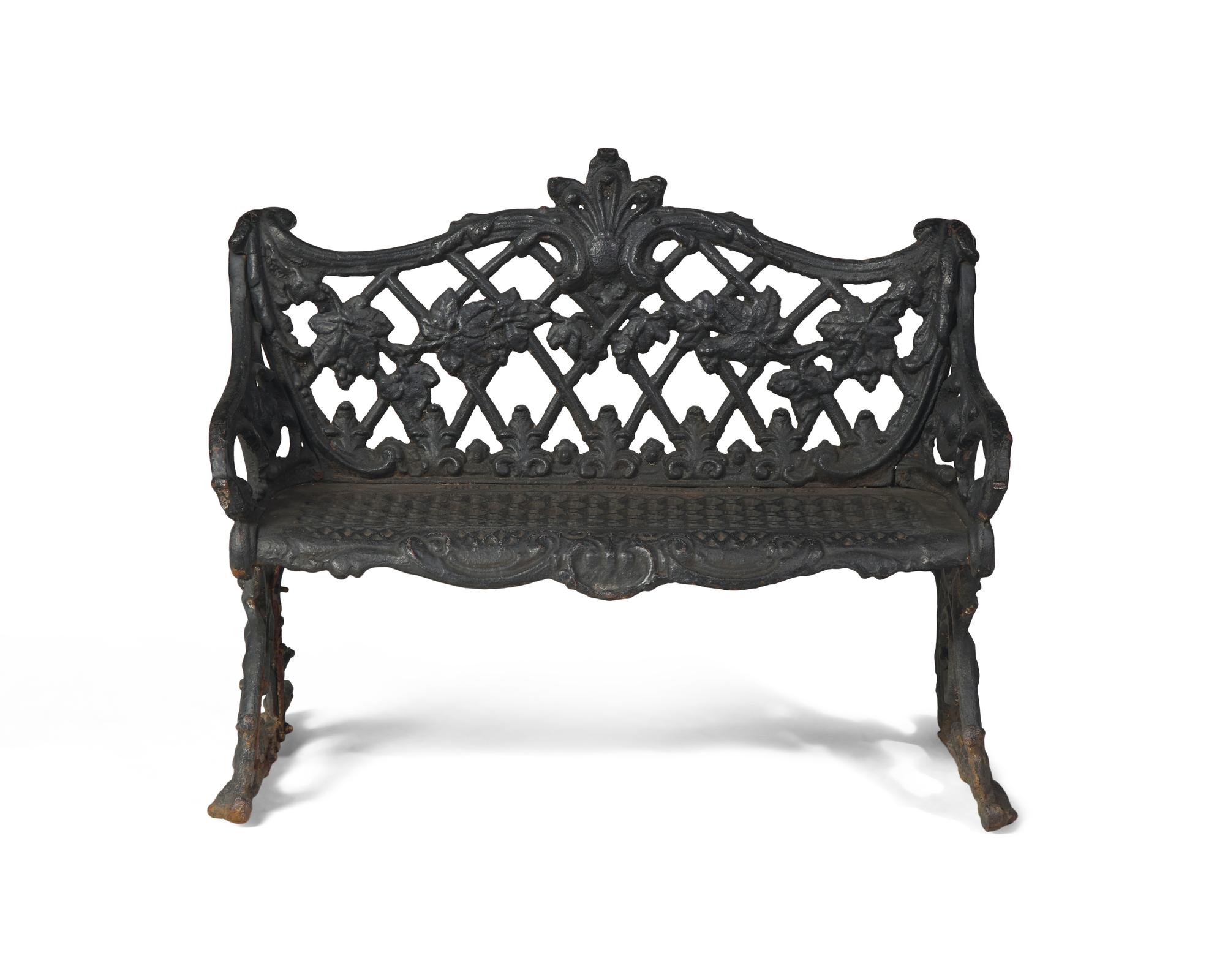 A Cast Iron Garden Bench