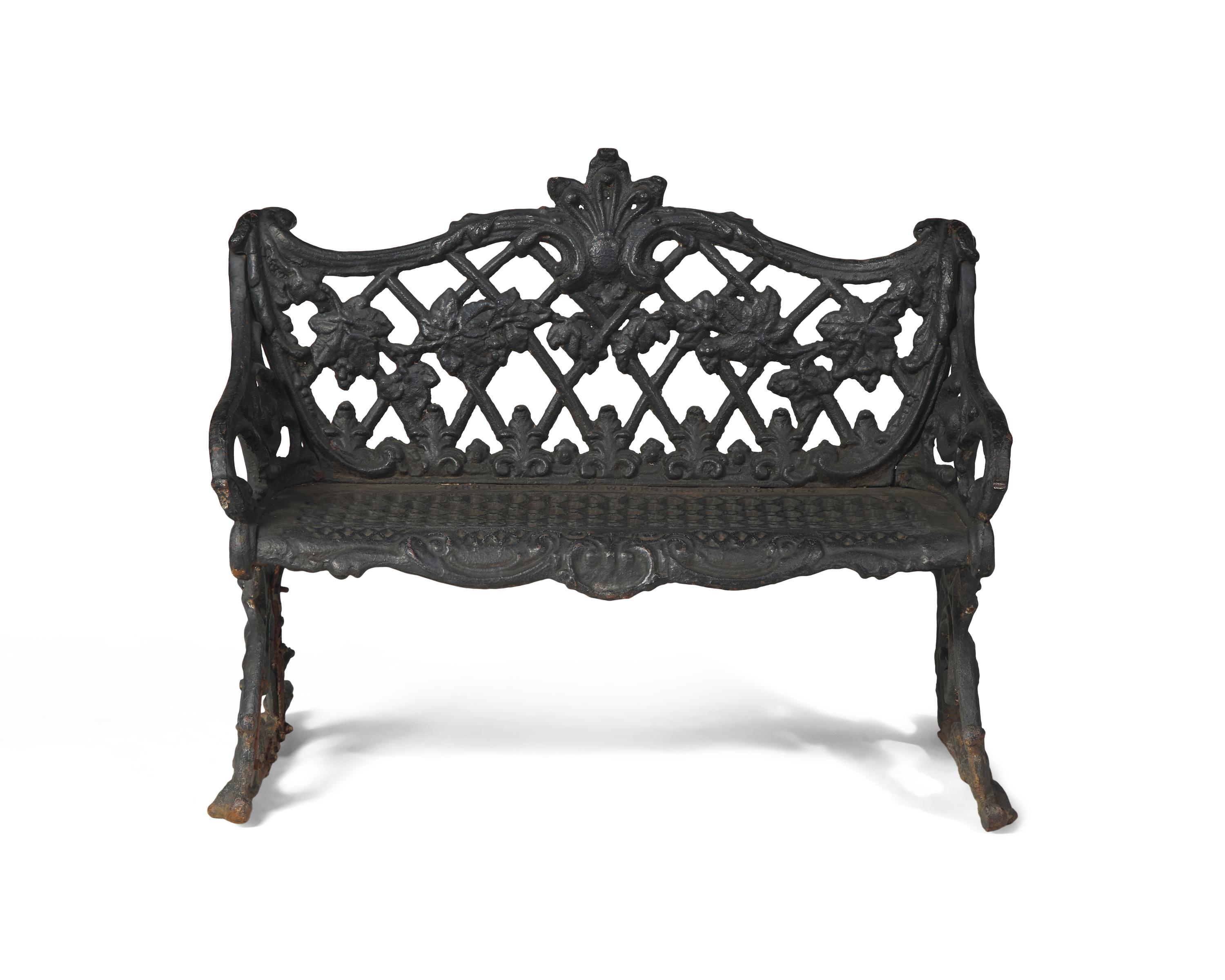 A Cast Iron Garden Bench