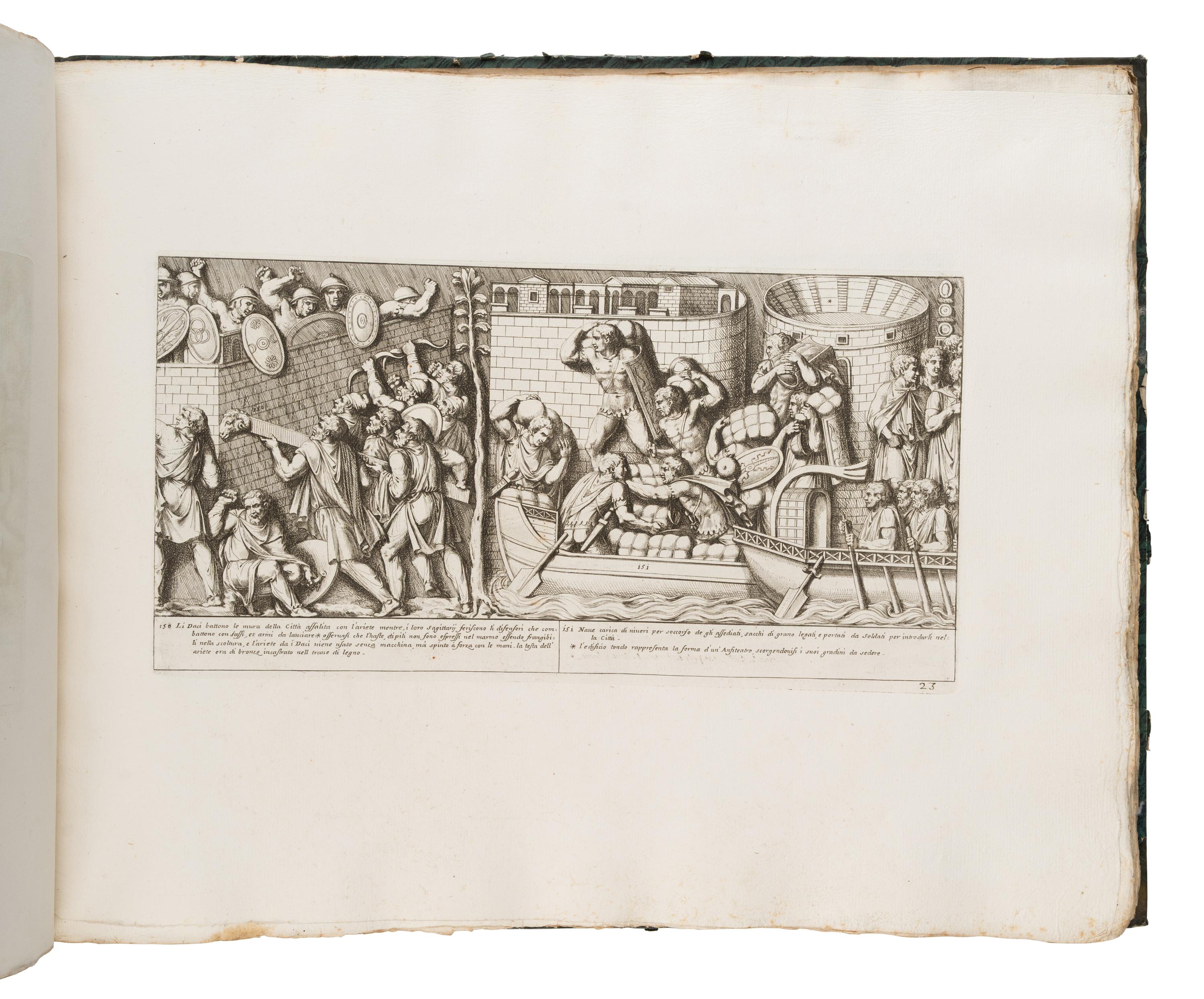 Bartoli, Pietro (1615-1700). Colonna Traiana, eretta dal senato, e popolo romano all'imperatore Traiano Augusto nell suo foro in Roma . Rome: Giovanni Giacomo de Rossi, n.d. [ca 1673].