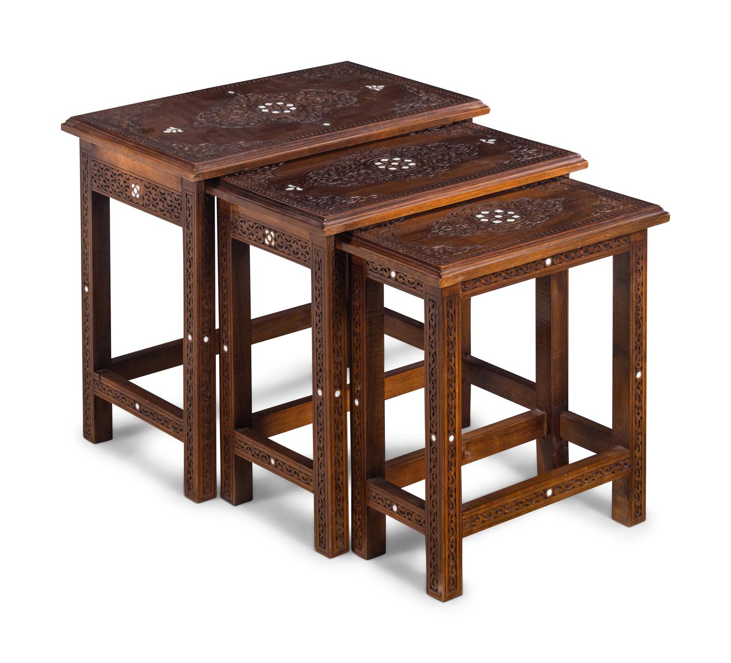 A Set of Syrian Walnut Nesting Tables