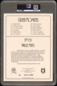 A Willie Mays Signed Autograph Perez Steele Great Moments Postcard (PSA 10 AUTO)