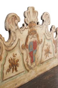 A Pair of Italian Polychrome Painted Benches