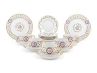 A Haviland Limoges Porcelain Louveciennes Dinner Service for Twelve