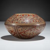 Polychrome Pottery Bowl, Shard Design