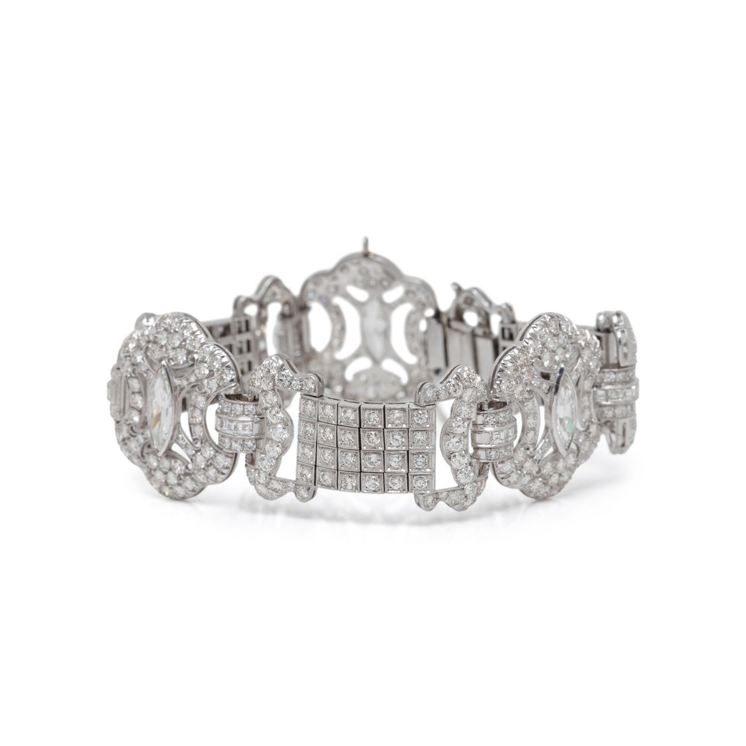 PLATINUM AND DIAMOND BRACELET